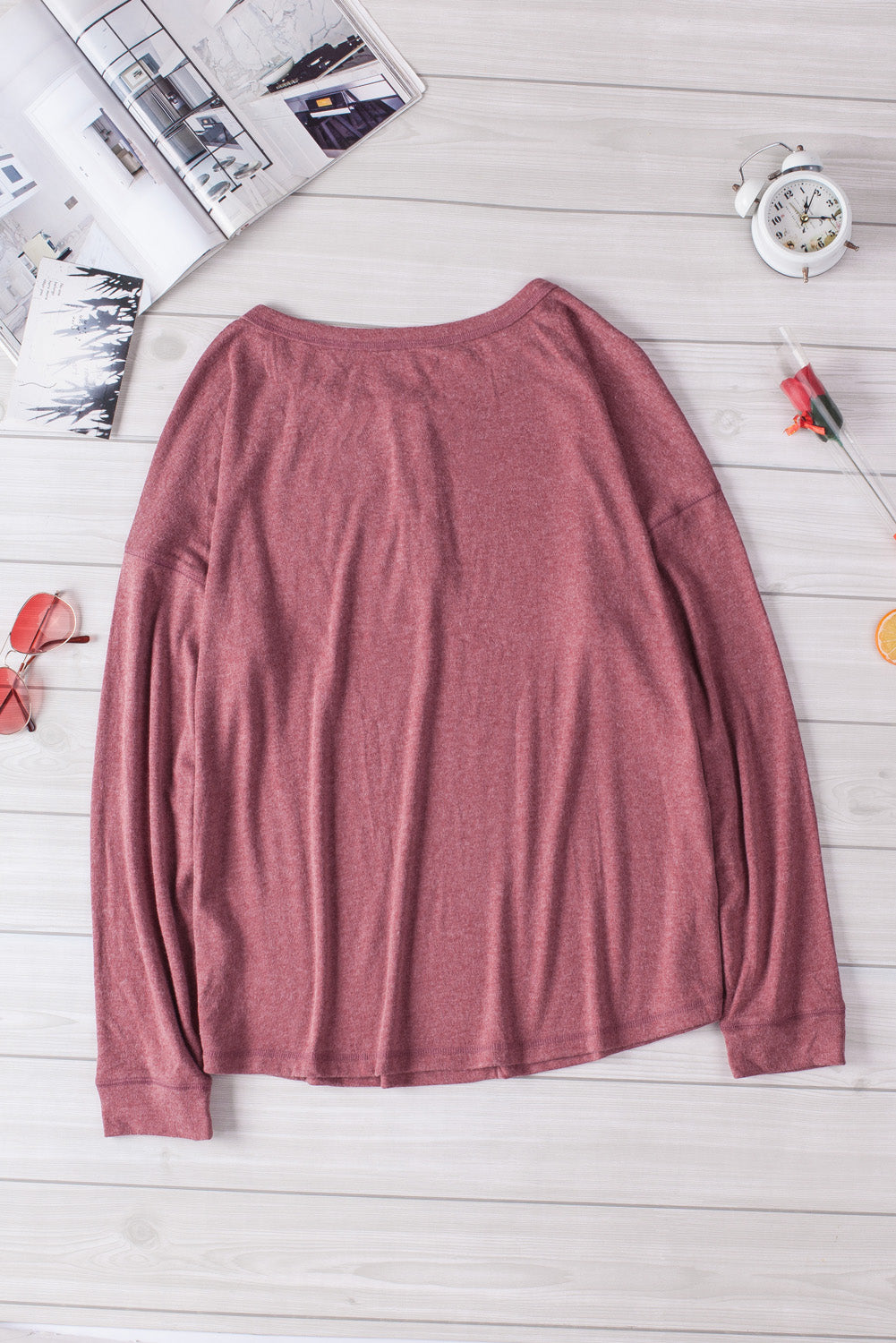 Long Sleeve Henley Top