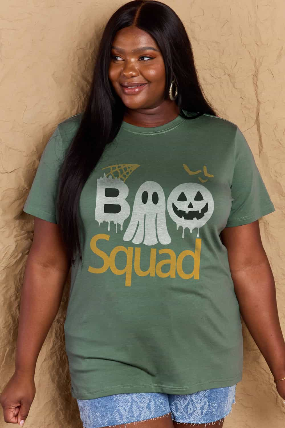 Simply Love Full Size BOO SQUAD Graphic Cotton Tee