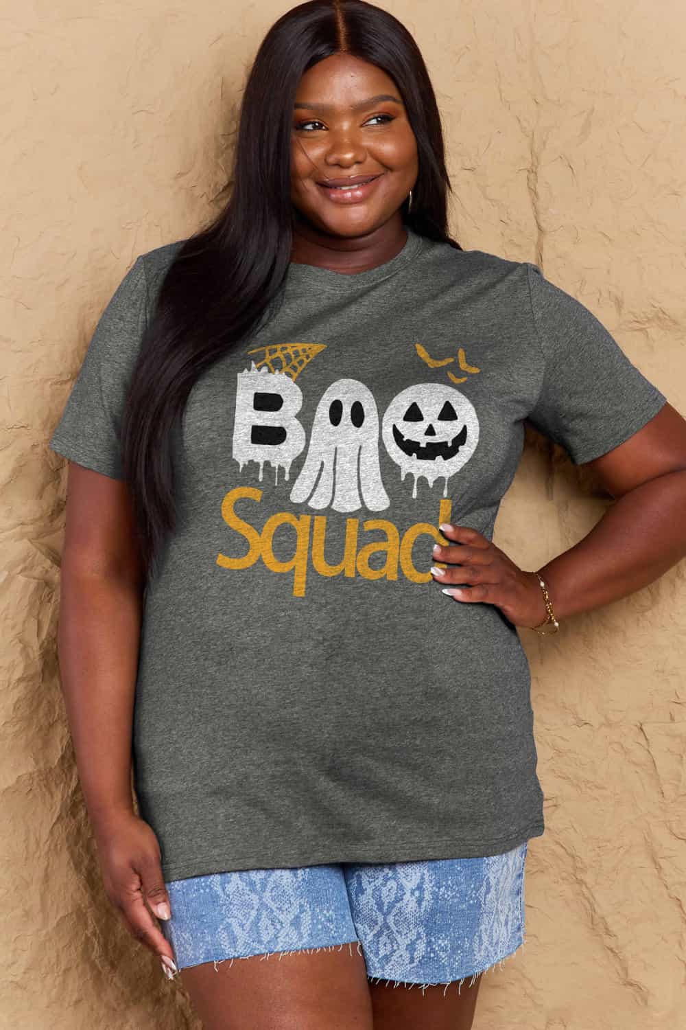 Simply Love Full Size BOO SQUAD Graphic Cotton Tee