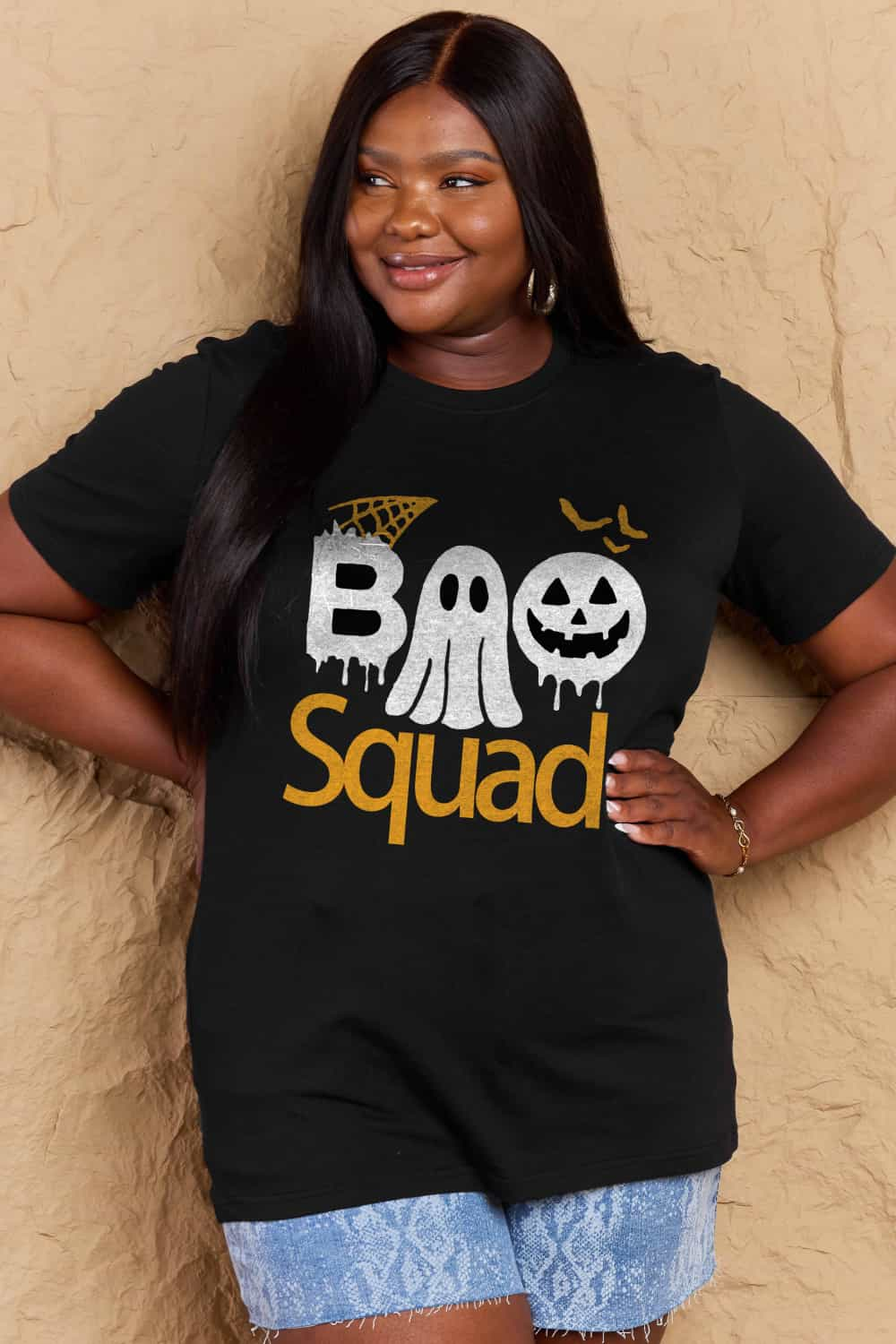 Simply Love Full Size BOO SQUAD Graphic Cotton Tee