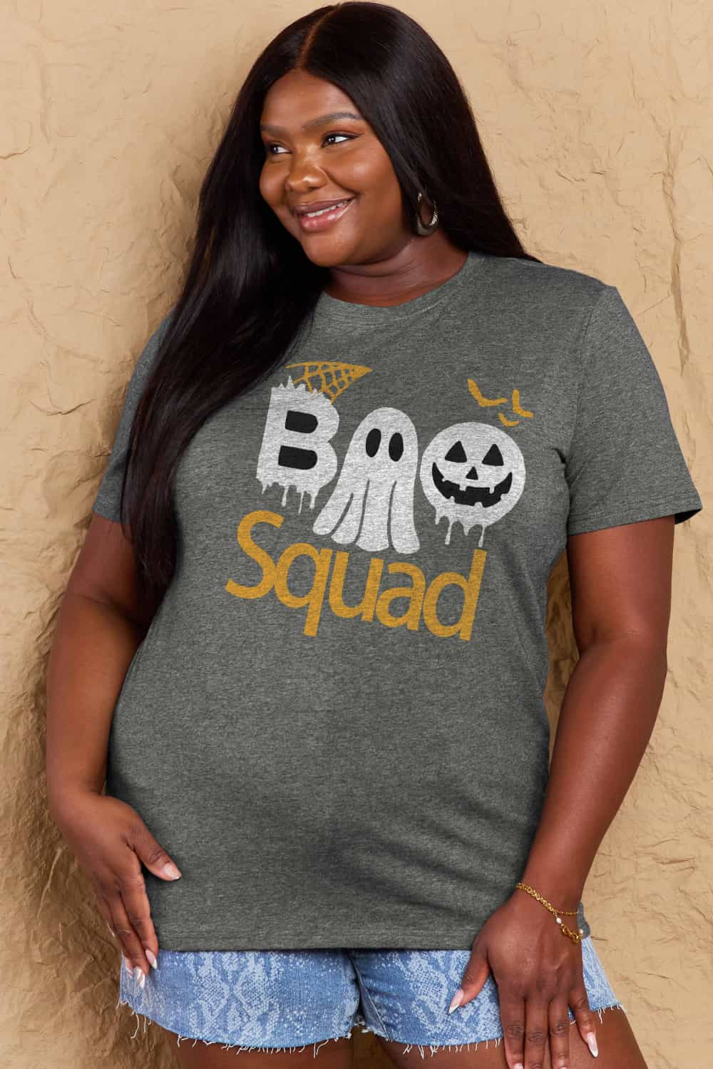 Simply Love Full Size BOO SQUAD Graphic Cotton Tee